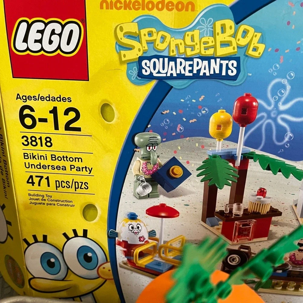 Lego 3818 SpongeBob SquarePants Bikini Bottom Undersea Party Box Manual Minifigs